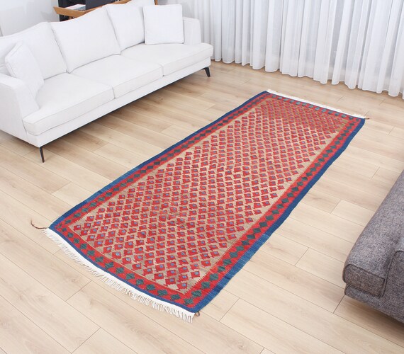 アンティークコーカサス キリム キリム、コーカサス地方のキリム、古い装飾キリム、4.00 フィート x