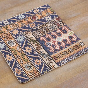 Kilim Pillow Cover, Vintage Kilim Sumak Pillow, 15.75&quot; x 15.75&quot; Kilim Cushion, Sumak Pillow, Throw Pillow, Ethnic, FAST shipment - 13395