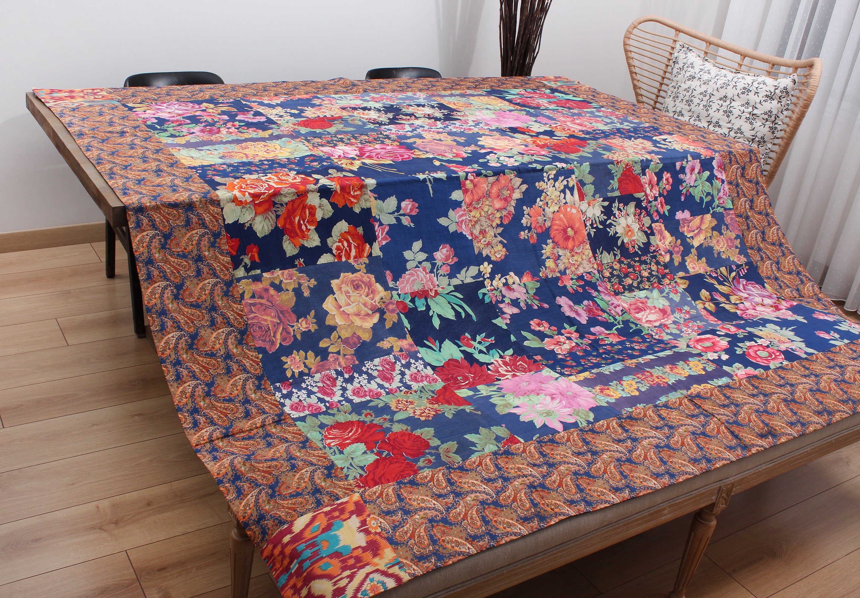 Throw Bed Cover Bedspread Cotton Bed Throw 6.50' x | Etsy