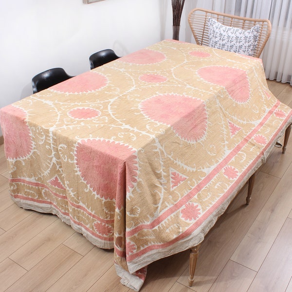 Suzani, Suzani Throw, Couvre-lit Suzani, 7.58' x 11.52' Suzani Wall Hanging, Suzani Tapestry, Uzbek Suzani Table Cover, FAST shipment 14996