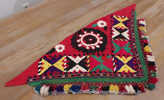 FAST with UPS-12902 Vintage Uzbek Tassel Ethnic Dancing Belt Segusha 9.06 x 28.35 Old Tassel Tassel Ethnic Belly Dancer Accessory