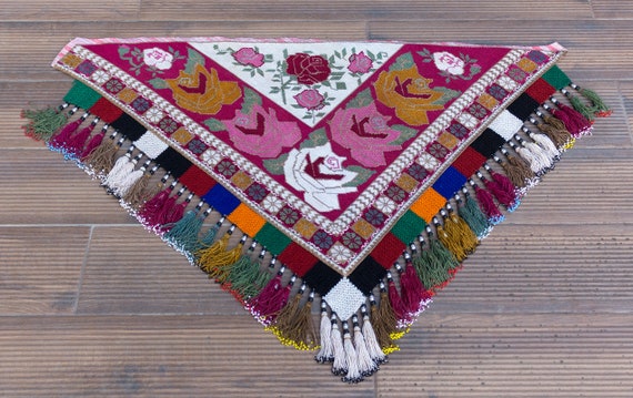 36.61 x 25.98" Tassel Vintage Uzbek Tassel Segusha