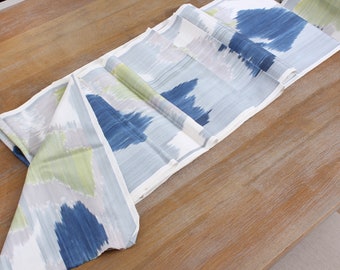 Ikat Fabric 7.34 meters Uzbek Handmade Handwoven Silk and Cotton Table Runner Hand Dyed Tie Dyed FAST SHIPMENT with ups or fedex - 12448