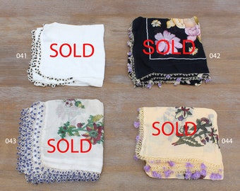Yazma, MINIMUM 4 pcs, Vintage Yazma, Turkish Oya Scarf, Crochet Yazma, Yazma Scarf, Needle Lace Yazma, FAST SHIPMENT FedEx - 12634-041-080