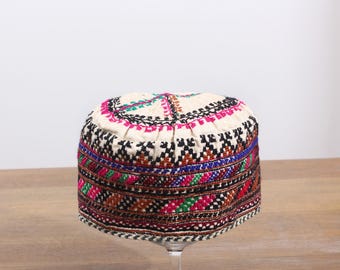 Anatolian Hat, Vintage Hat, Handmade Head Wear, 5.12" x 20.47" Headgear, Tribal Hat, Village Hat, Head Dress, Ethnic, Fast Shipment 15084