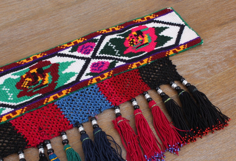 FAST with UPS-12902 Vintage Uzbek Tassel Ethnic Dancing Belt Segusha 9.06 x 28.35 Old Tassel Tassel Ethnic Belly Dancer Accessory