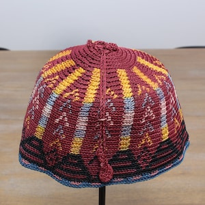 Hat, Old Hat, Tribal Hat, 5.31&quot; x 23.62&quot;, Head Wear, Head Dress, Ethnic Hat, Vintage Hat, FAST SHIPMENT with FedEx - 12774