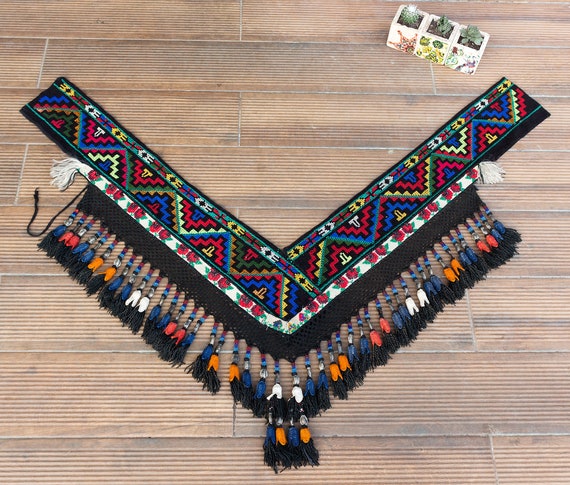 11.81" x 58.27" Tassel Vintage Uzbek Tassel Segush