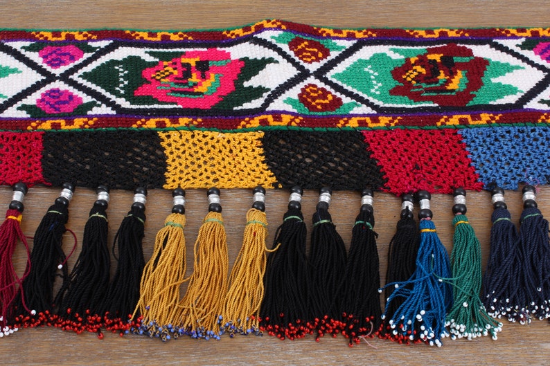 FAST with UPS-12902 Vintage Uzbek Tassel Ethnic Dancing Belt Segusha 9.06 x 28.35 Old Tassel Tassel Ethnic Belly Dancer Accessory