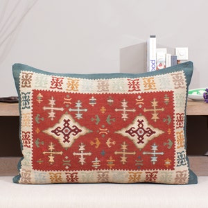 Kilim Pillow Cover, Vintage Kilim Pillow, 20.87" x 29.13" Kilim Cushion, Ethnic Pillow Cover, Throw Pillow, Tribal, FAST shipment - 11719