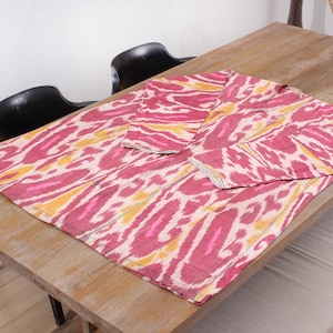 Ikat Coat, Old Ikat Chapan, Ikat Costume, 83.46&quot; x  47.24&quot; Ikat Caftan, Ikat Jacket, Ikat Dress, Uzbek Ikat,  Shai Ikat, FAST shipment 15007