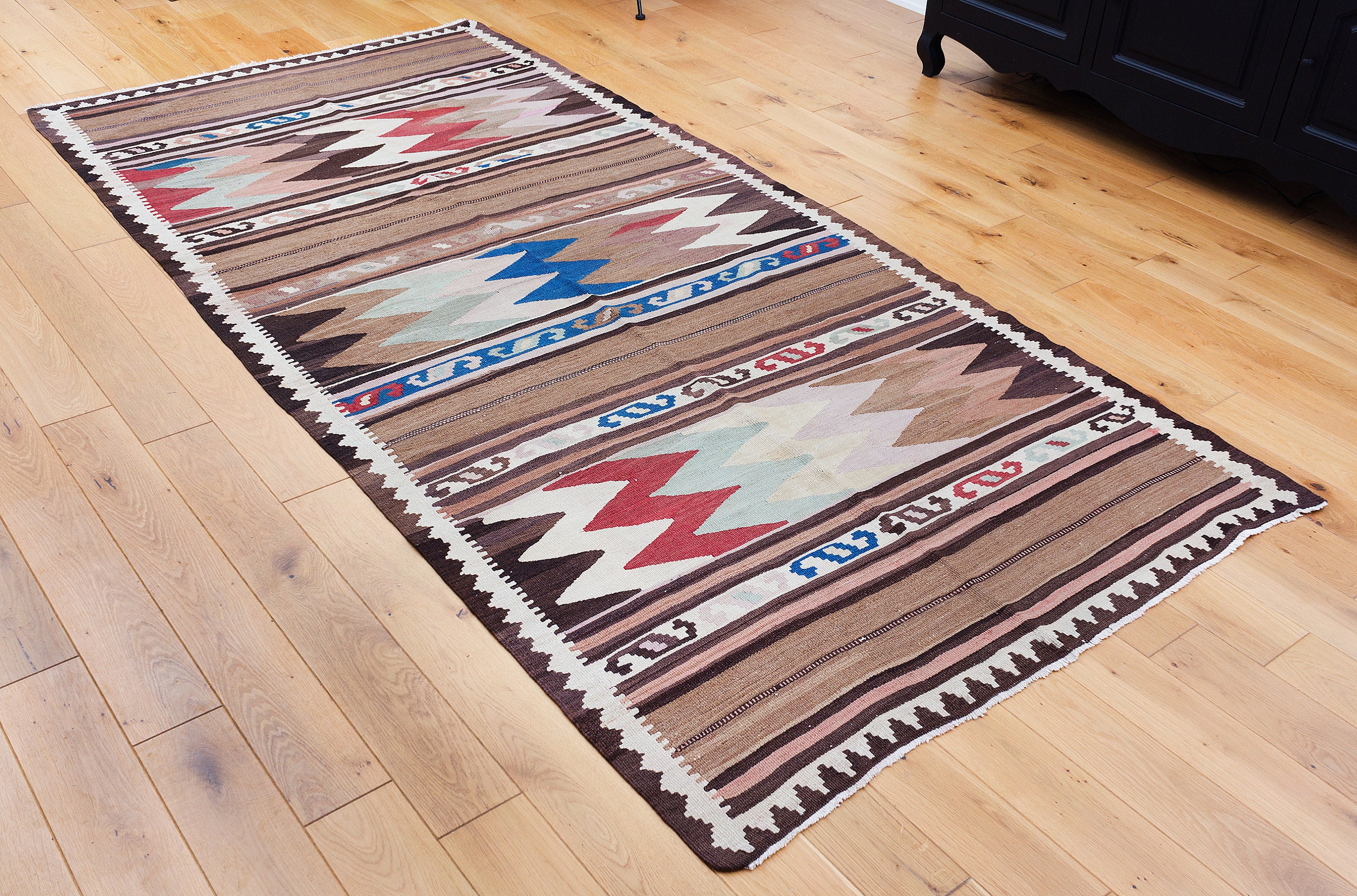 Kilim, Vintage Handwoven Antique 4.72' X 9.71' Decorative Caucasian Fast Shipment 11778