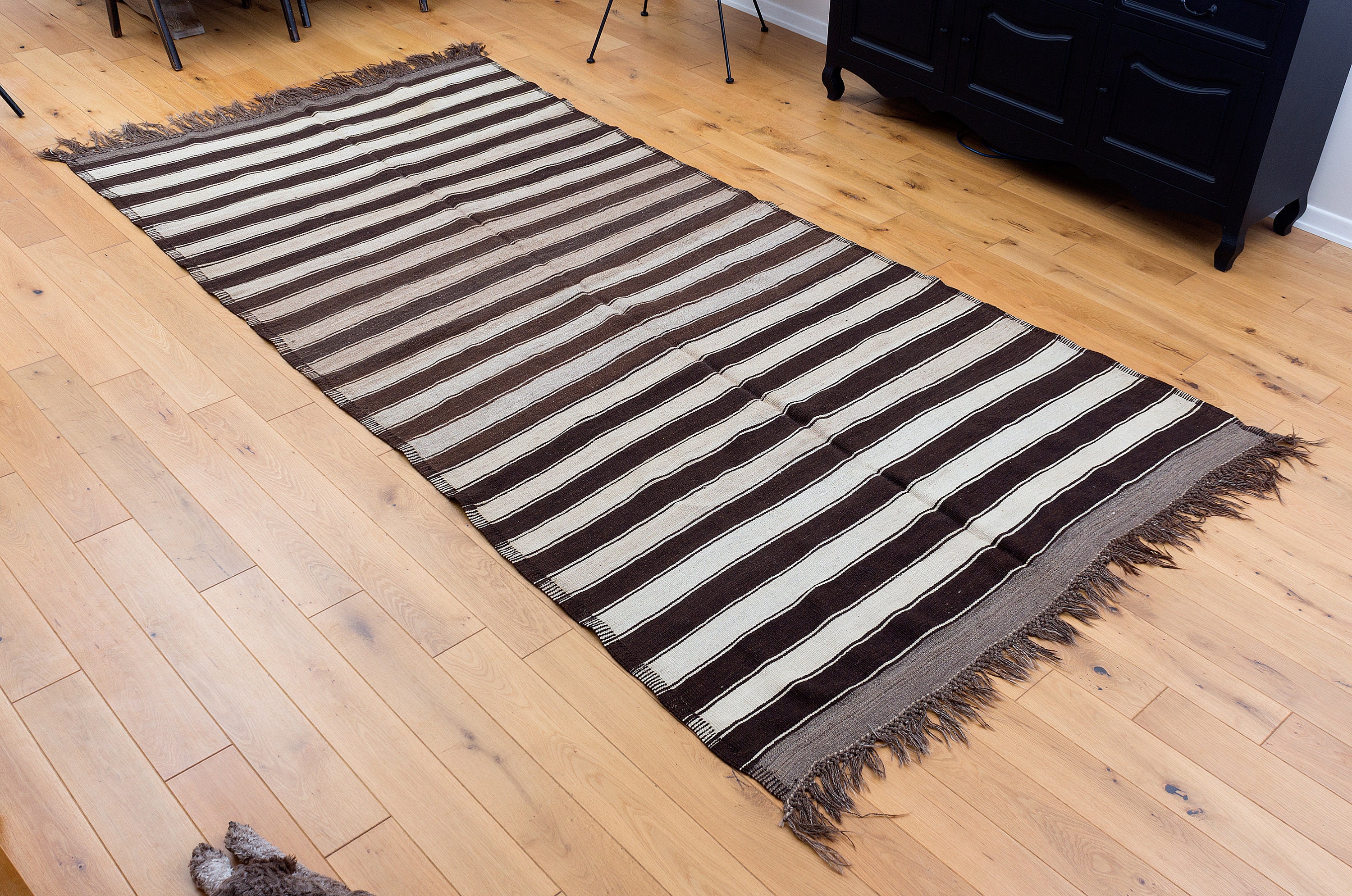 Kilim, Vintage Caucasian 5.31' X 11.15' Decorative Wool Handwoven Fast Shipment 11786