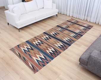 Kilim, Caucasian Kilim, Old Decorative Kilim, 3.90' x 11.02' Handwoven Kilim, Vintage Decorative Kilim, FAST Shipment 15665-3590