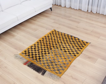 Dywan, dywan Tulu, dywan plemienny Vintage, 3,35&#39; x 4,00&#39; turecki dywan Tulu Vintage, dywan dekoracyjny, dekoracyjny dywan plemienny, szybka wysyłka 11818