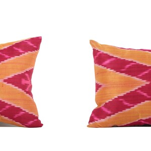 SET von 2 Stück, alter Ikat-Kissenbezug, Ikat-Kissenbezug, 13,98 &quot;x 16,54&quot; Uzbek Ikat Kissen, Dekokissen, ethnischer Ikat-Kissen, SCHNELLER Versand 09041