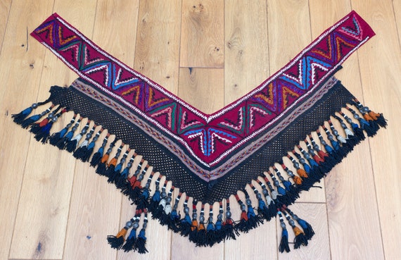 11.42" x 48.03" Tassel Vintage Uzbek Tassel Segush