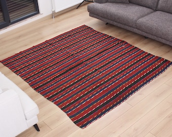 Jajim, Jajim Kilim, Caucasian Kilim, 6.07' x 6.89' Handwoven Kilim, Antique Decorative Wool Kilim, Old Kilim, Kilim Rug, FAST Shipment 11857