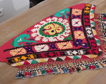 Tassel, Vintage Uzbek Tassel, Segusha, 27.56" x 38.98" Old Tassel, Ethnic Belly Dancer Accessory, Ethnic Dancing Belt, FAST with UPS-13154