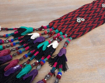 Hair Piece Head Dress Hair 5.12"  x 36.22" Vintage Uzbek Tassel Ornament Belly Dance Accessory Belly Dance FAST SHIPMENT with ups - 092