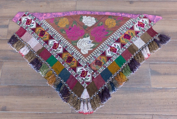 38.19" x 25.98" Tassel Vintage Uzbek Tassel Segush