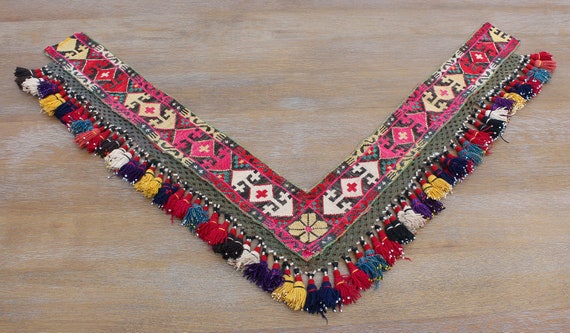 FAST with UPS-12902 Vintage Uzbek Tassel Ethnic Dancing Belt Segusha 9.06 x 28.35 Old Tassel Tassel Ethnic Belly Dancer Accessory