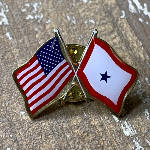 Blue Star Service Star Military Family Flag Crossed With - Etsy