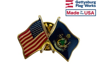 USA ARUBA FRIENDSHIP CROSSED FLAGS LAPEL PIN NEW