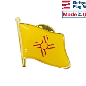 New Mexico State Flag Lapel Pin - Made in the USA!