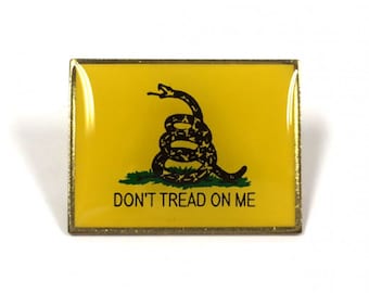 Gadsden Flag Lapel Pin: Don't Tread On Me - Made in USA