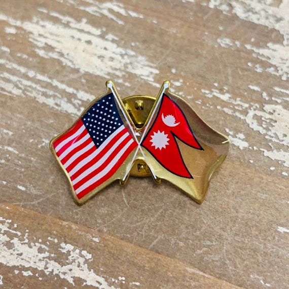 Made in USA USA /& Air Force Flag Friendship Crossed Flags Lapel Hat Pin