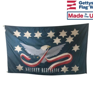 Historic Whiskey Rebellion Flag in All-Weather Nylon - Sizes 3x5' & 12x18" - Proudly Made in the USA