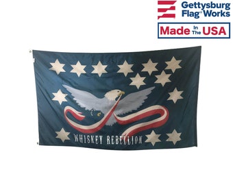 Historic Whiskey Rebellion Flag in All-Weather Nylon - Sizes 3x5' & 12x18" - Proudly Made in the USA