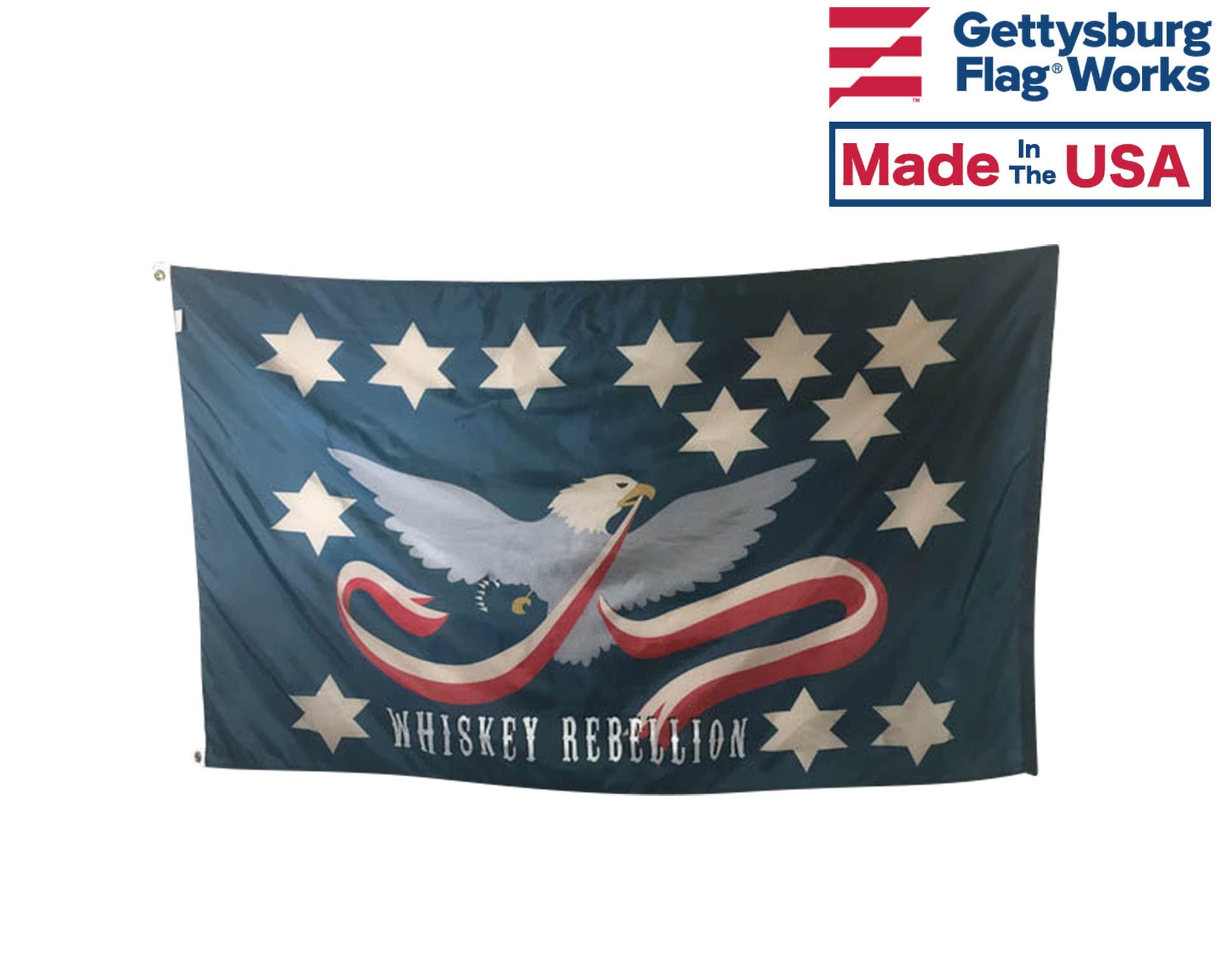 Historic Whiskey Rebellion Flag in All-Weather Nylon - Sizes 3x5' & 12x18" - Proudly Made in the USA