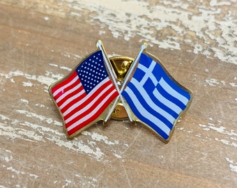 Griechenland Flagge Pin Revers Anstecker Griechische Hellas Hochwertig Glanzlack 