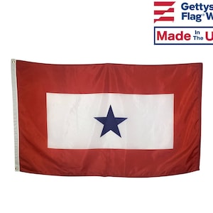 1 Blue Star Service Service Star 3x5&#39; Flag - High Quality All Weather Nylon - Made in the USA!