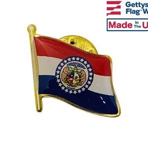 Missouri State Flag Lapel Pin - Made in the USA!