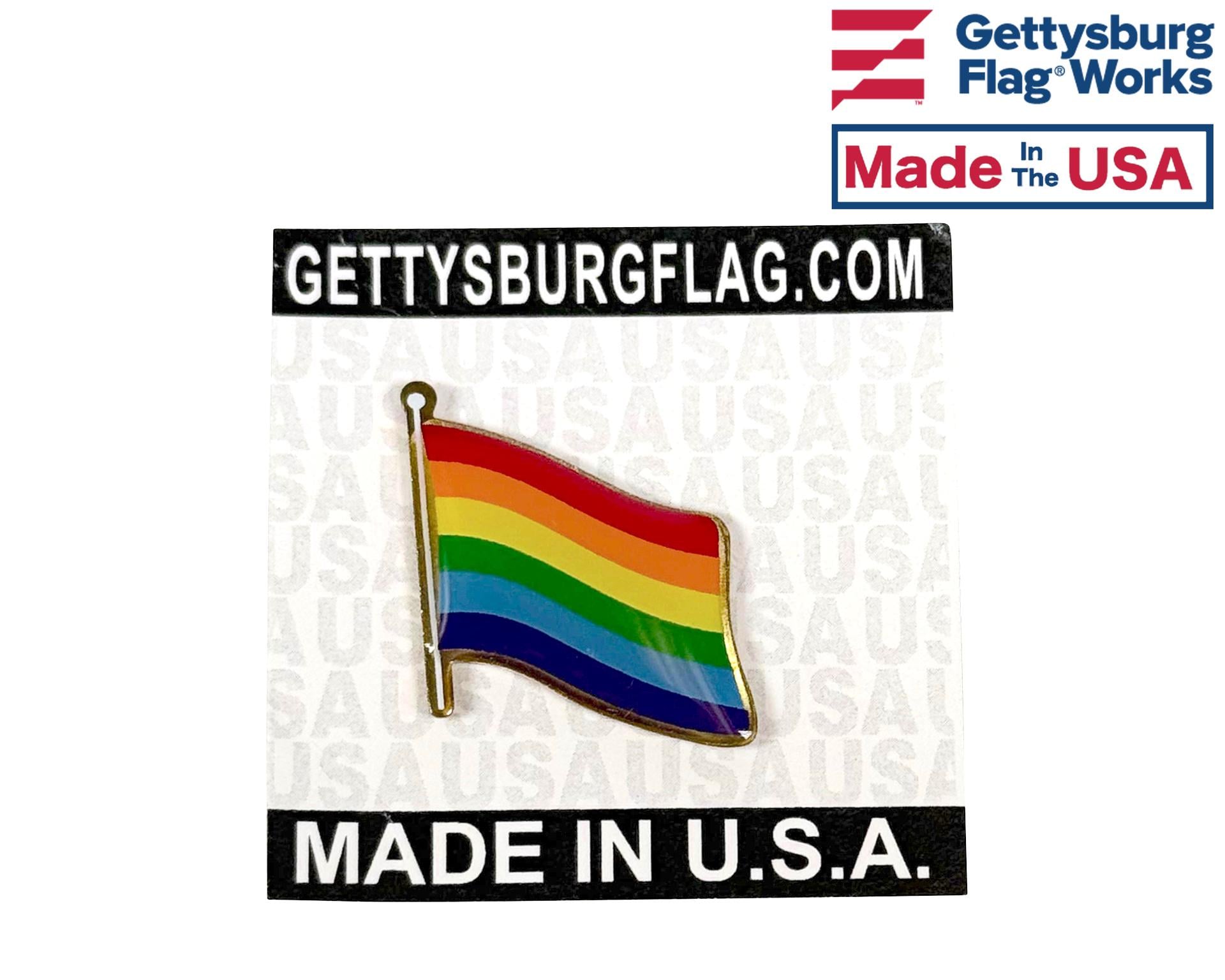 Rainbow Pride Waving Flag Lapel Pin - Made in the USA! - Etsy