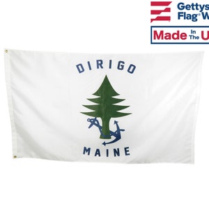 Historic Dirigo Maine Merchant & Marine Naval Ensign Flag - 3 Sizes Available - Proudly Made in the USA