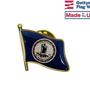 Virginia State Flag Lapel Pin - Made in the USA!