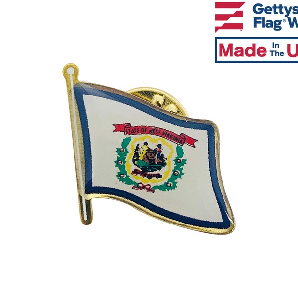 West Virginia State Flag Lapel Pin - Made in the USA!