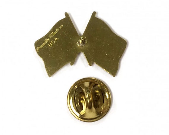 POW BRING THEM HOME CROSSED US FLAG LAPEL PIN HAT TAC NEW