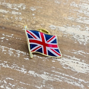 United Kingdom Waving Flag Lapel Pin - Made in USA!