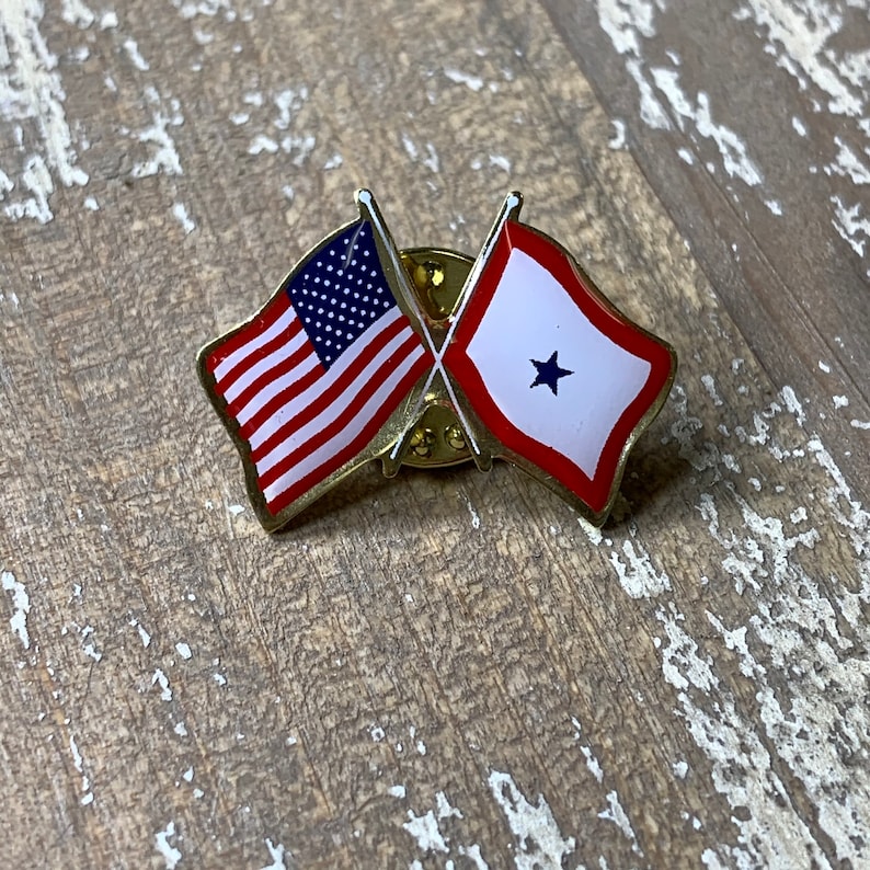 Blue Star Service Star Military Family Flag Crossed With | Etsy
