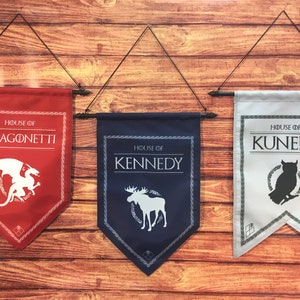 Personalized, High Quality, Medieval Style Family Banner Wall Hangings - Size 12X18&quot; - Makes a Great Thoughtful Gift!