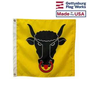 Uri Switzerland City Flag (The Bull Flag) - Unique Swiss Square Flag, All-weather Outdoor, Made in USA - FREE SHIPPING!
