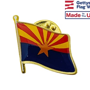Arizona State Flag Lapel Pin - Made in the USA!