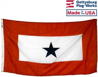 1 Blue Star Service Service Star 3x5 'Flagge - Hochwertiges Allwetter-Nylon - Hergestellt in den USA!