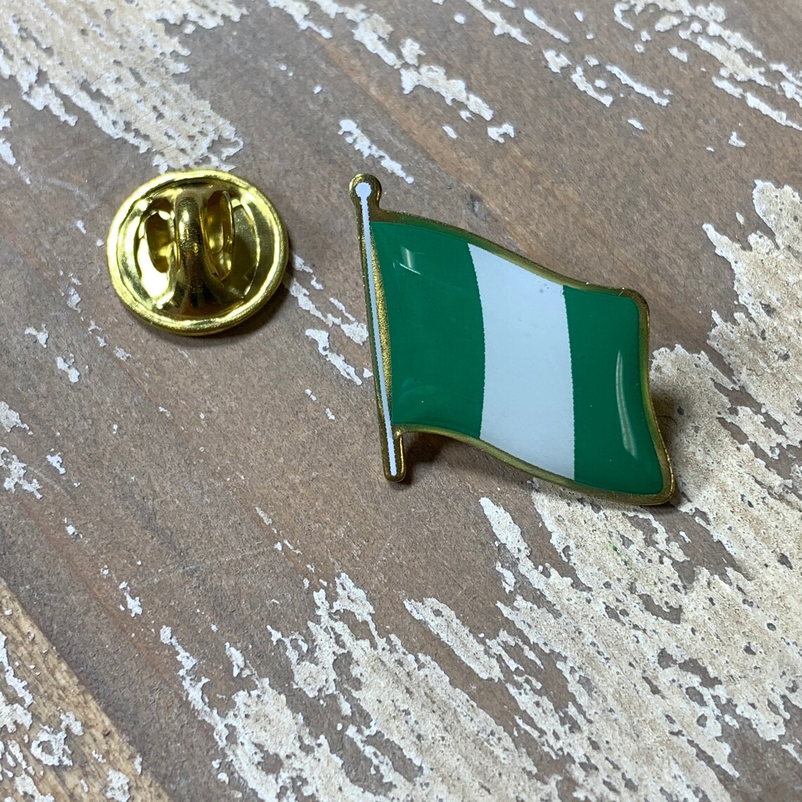 Nigeria Waving Flag Lapel Pin Made in USA Etsy