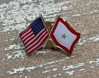 Gold Star Service Flag Lapel Pin - Military Family - Made in USA
